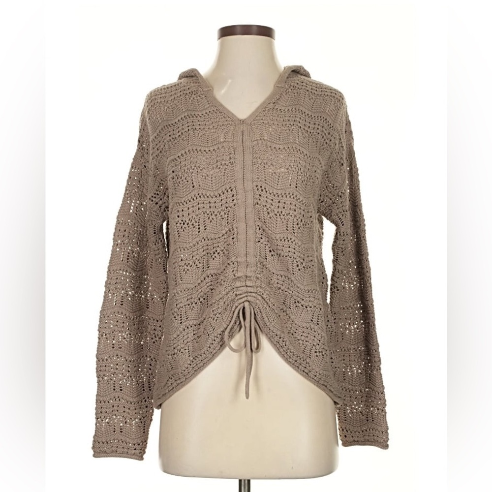Sterling Hooded Pointelle Sweater